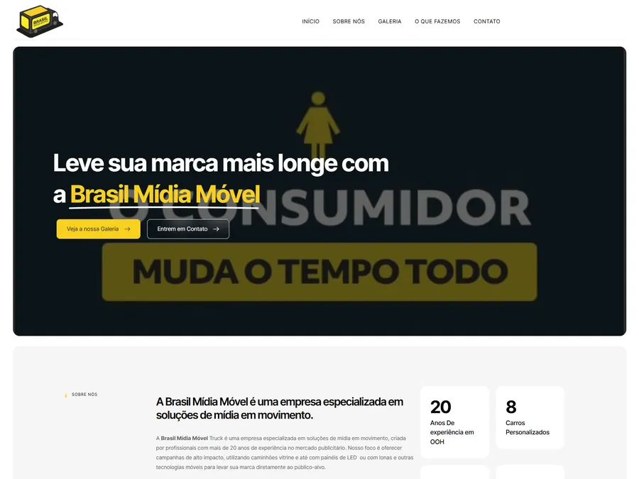 Projeto Brasil Mídia Móvel — Institucional desenvolvido pela Sites Rankly