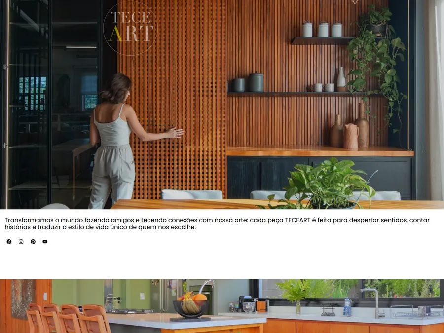 Projeto Teceart — Marcenaria e decoração desenvolvido pela Sites Rankly